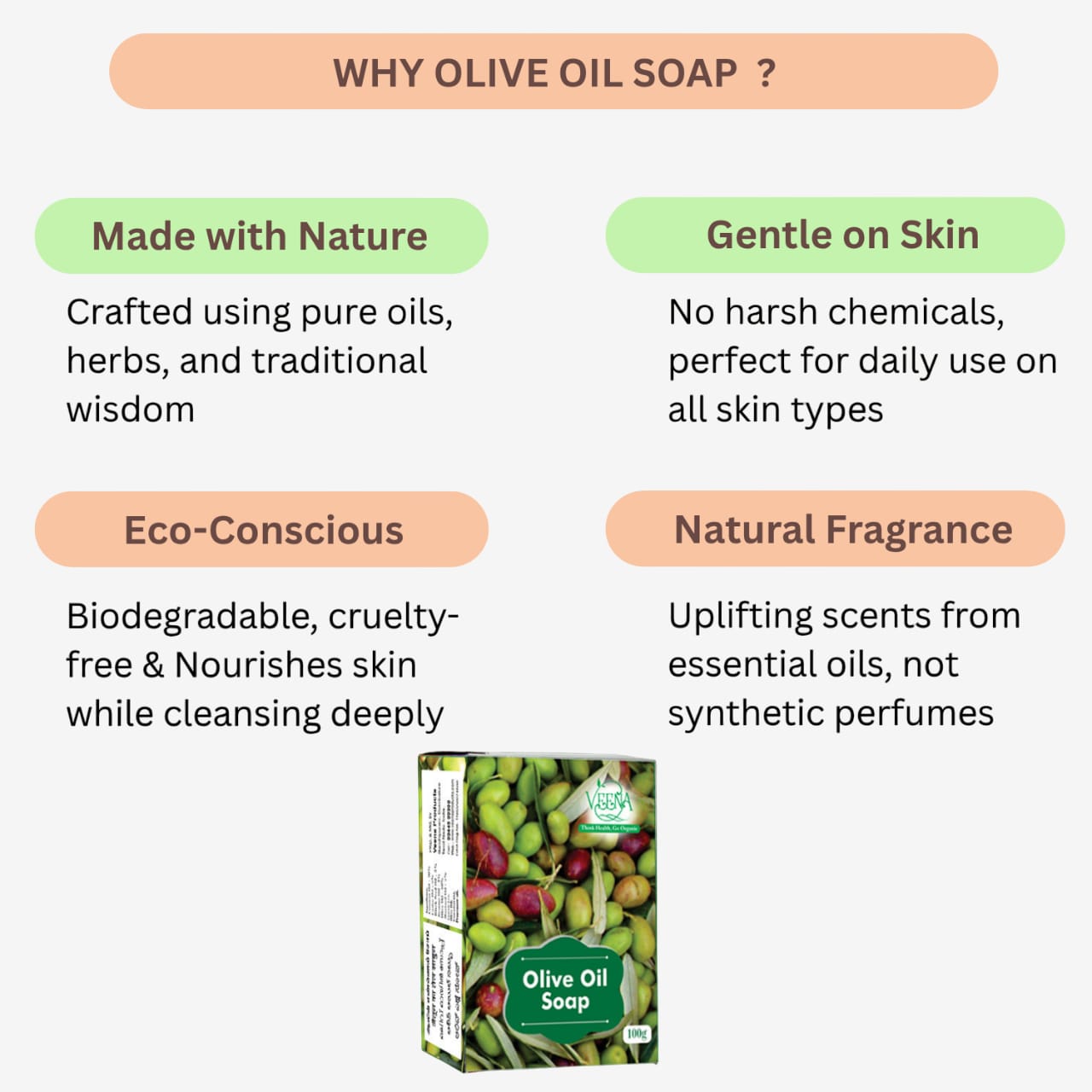 Veena Olive Oil Soap - 100 g ( pack of 2 )