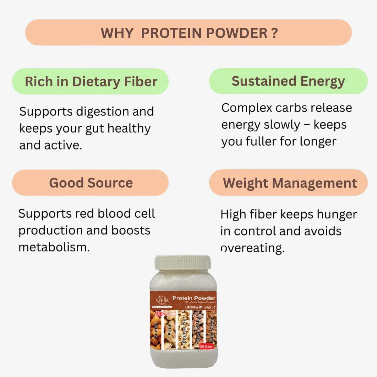 Veena Protein Powder - 200 g - Orgoshops