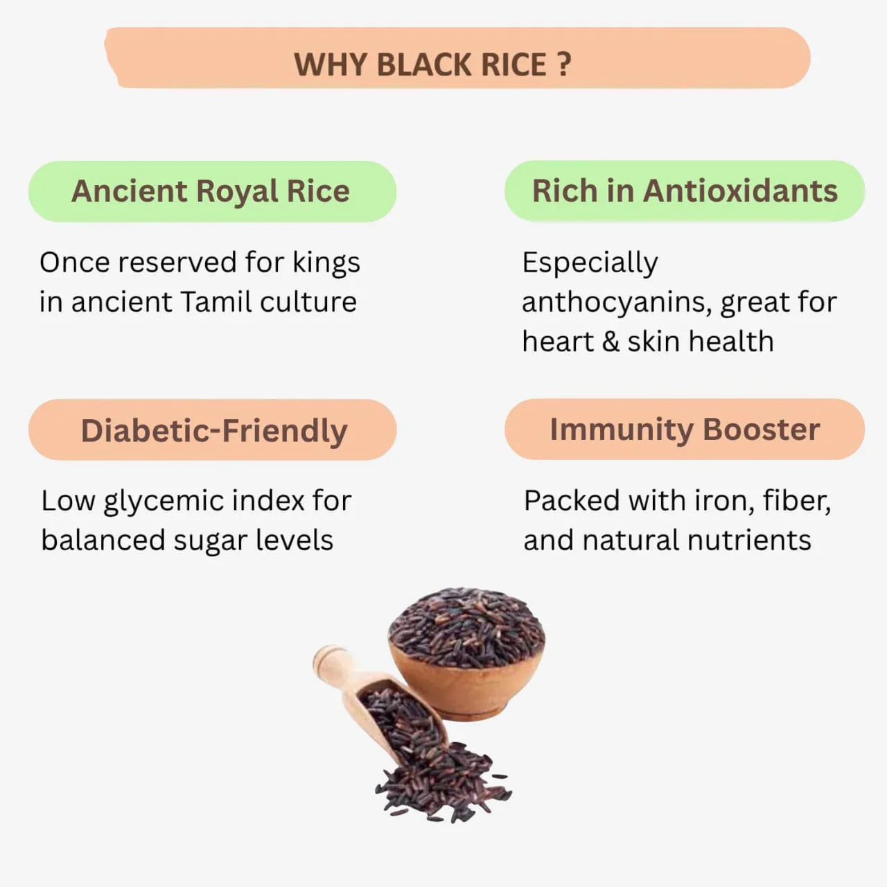 Veena Black Rice - 500g ( Pack of 2 ) - Orgoshops