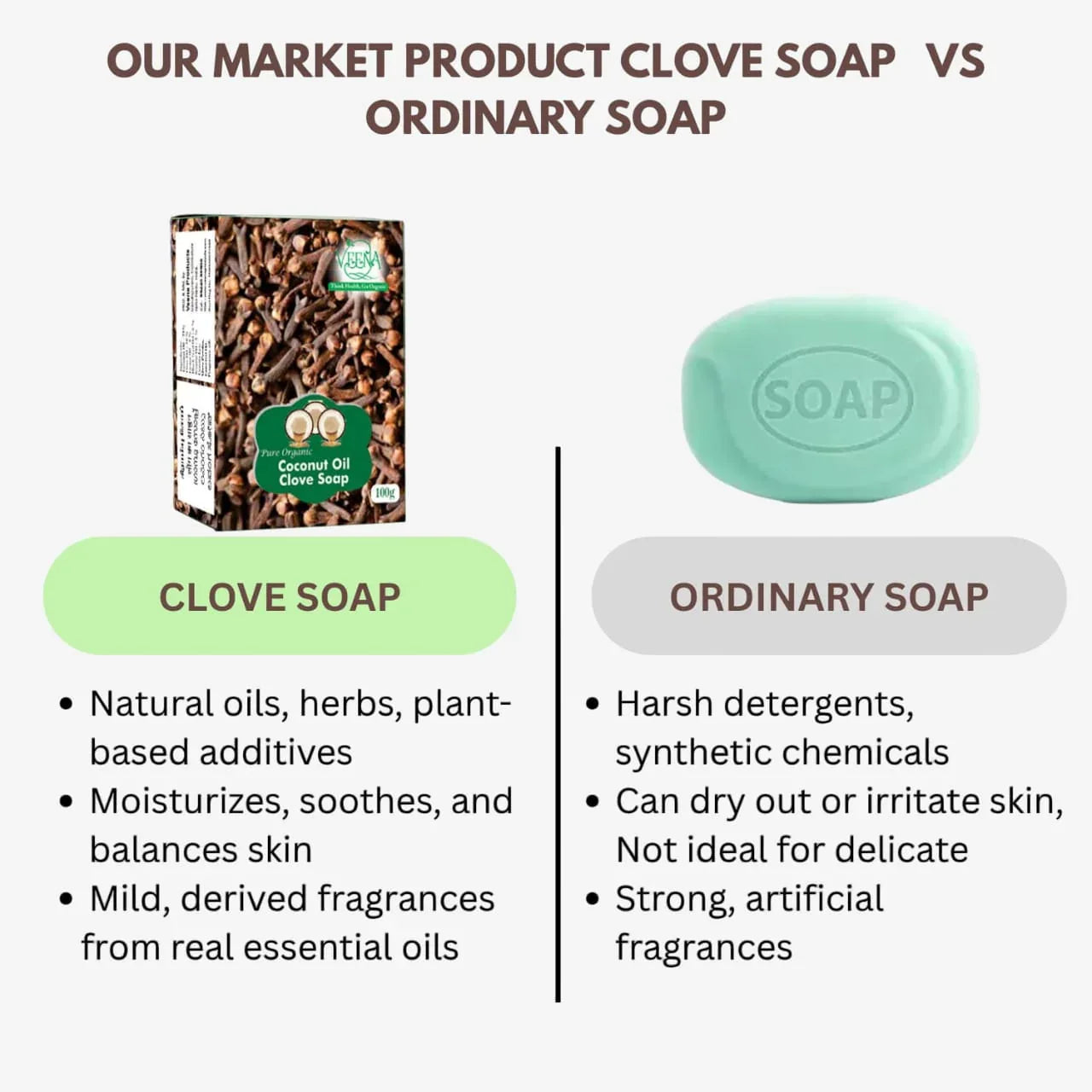 Veena Clove Soap - 100g ( Pack of 2 ) - Orgoshops