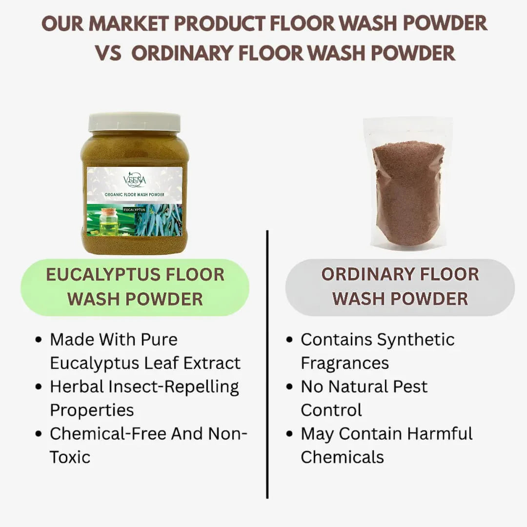 Veena Eucalyptus Floor Wash Powder - 400g - Orgoshops