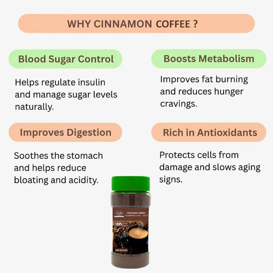 Veena Cinnamon Coffee - 100g ( Pack of 2 ) - Orgoshops