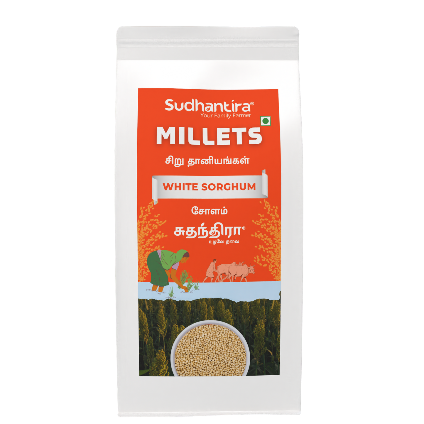 Sudhantira White Sorghum Millet - 1kg