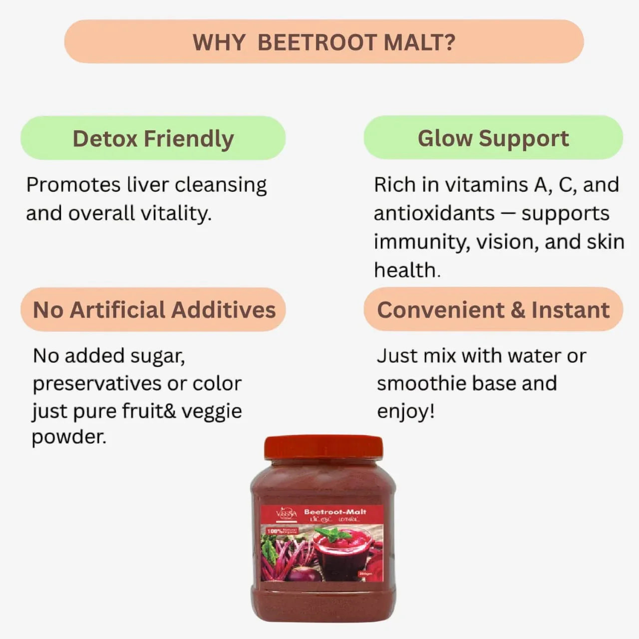 Veena Beetroot Malt - 150 g - Orgoshops