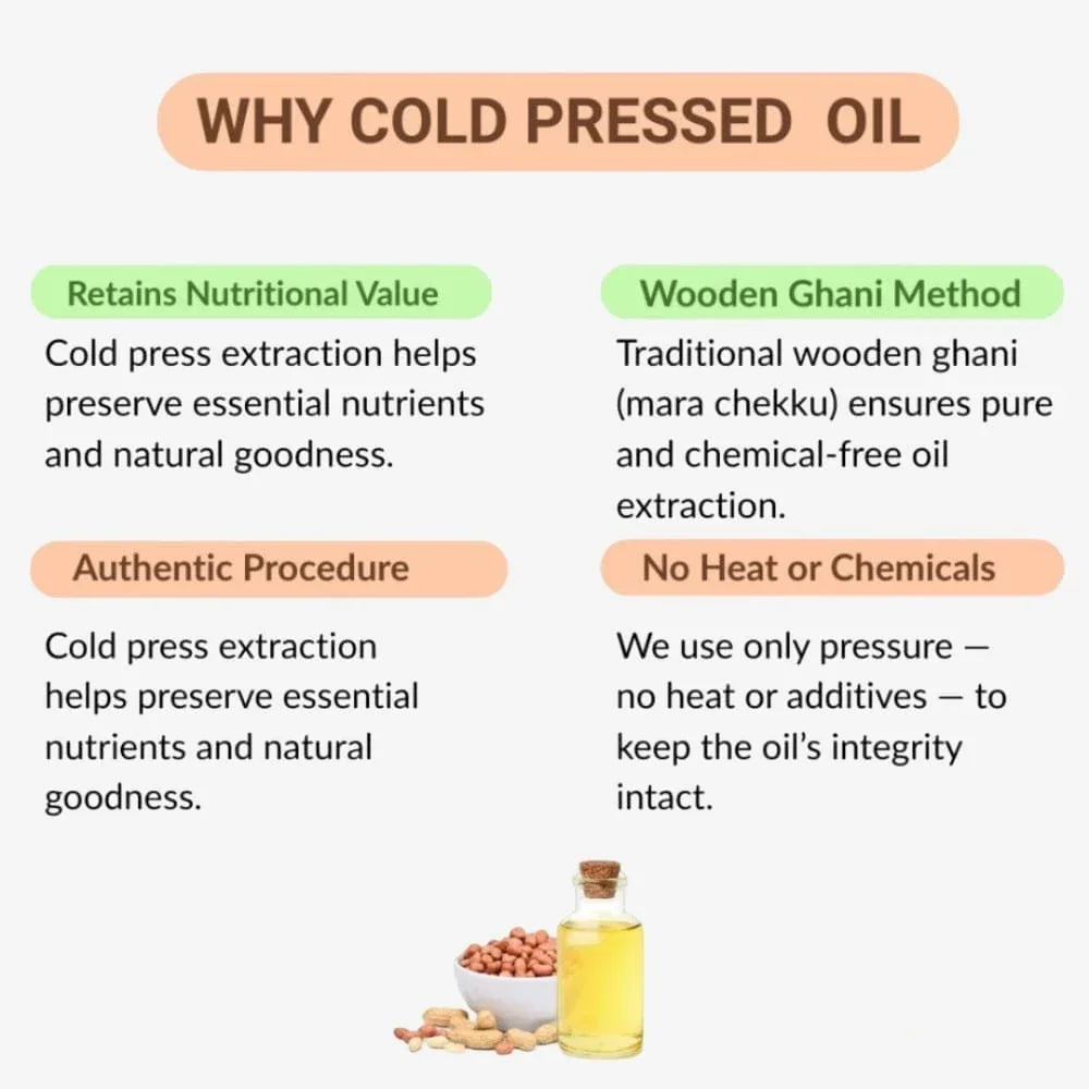 Orgo Grand Wood Cold Pressed Groundnut Oil - 1 kg - Orgoshops