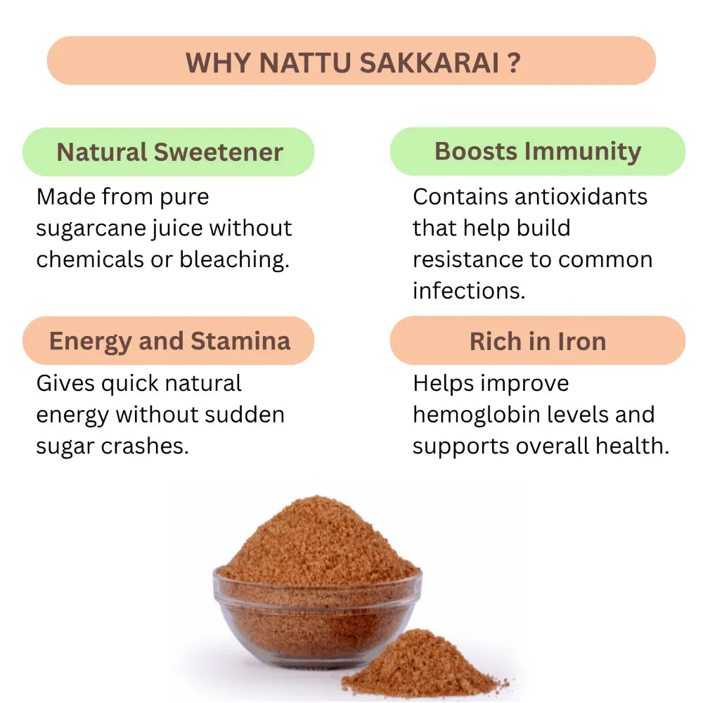 Thaiman Organic Nattu Sakkarai / Jaggery Powder - 2 kg - Orgoshops