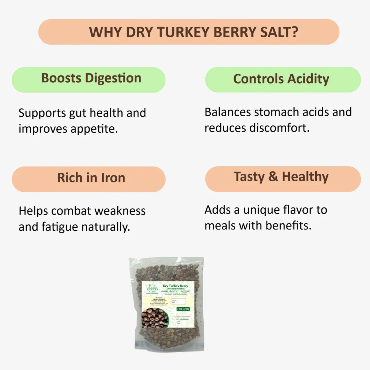 Veena Dry Turkey Berry Salt Added - 150g ( Pack of 2 ) - Orgoshops