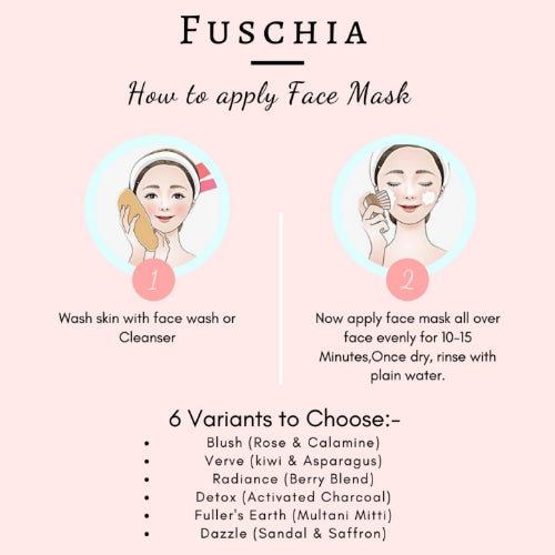 Fuschia Fuller's Earth Face Mask - Multani Mitti - 100g