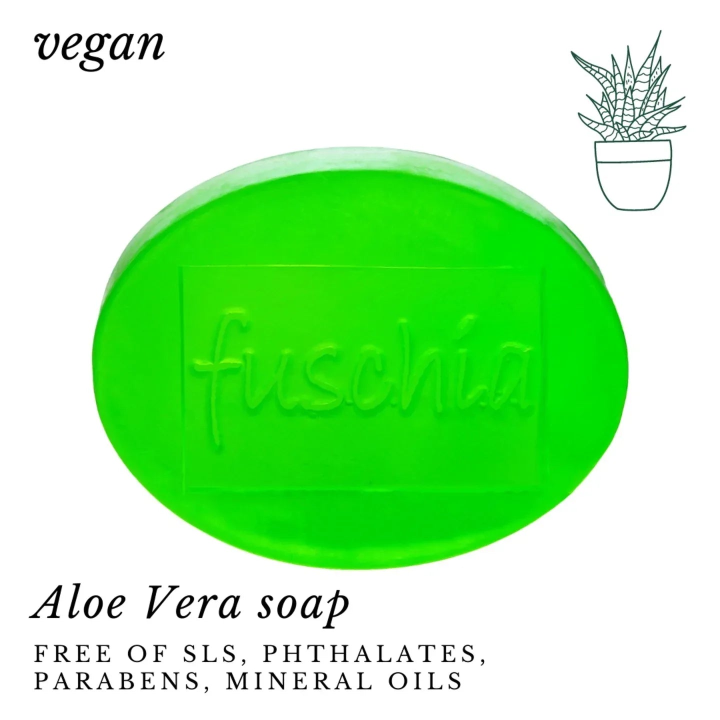 Fuschia - Aloe Vera Natural Handmade Herbal Soap - 100g - Orgoshops