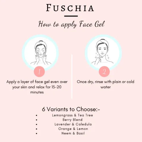 Fuschia Oil Balancing Face Gel - Lemongrass & Tea Tree - Orgoshops