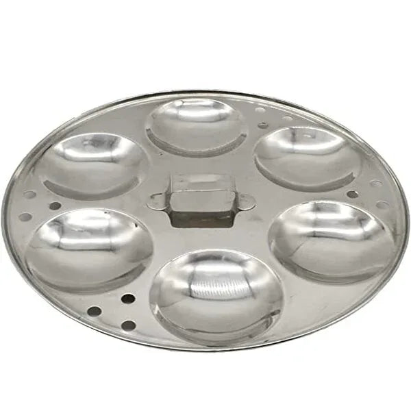 MyNAKSHA Stainless Steel Idly Paanai With 2 Idly Plates Steams 9 Idlies(Silver) - Orgoshops