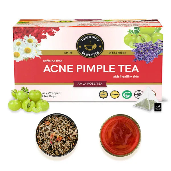 Teacurrty Acne Tea /Helps In Pimples, Cysts, Pustules & Nodules-100g(30 Tea Bags) - Orgoshops