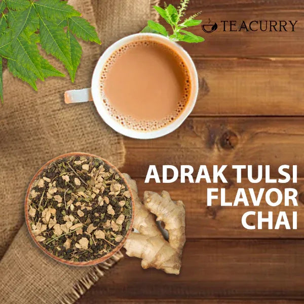 Adrak Tulsi Chai / Premium Adrak Chai With Tulsi For Immunity(100 Grams) - Orgoshops