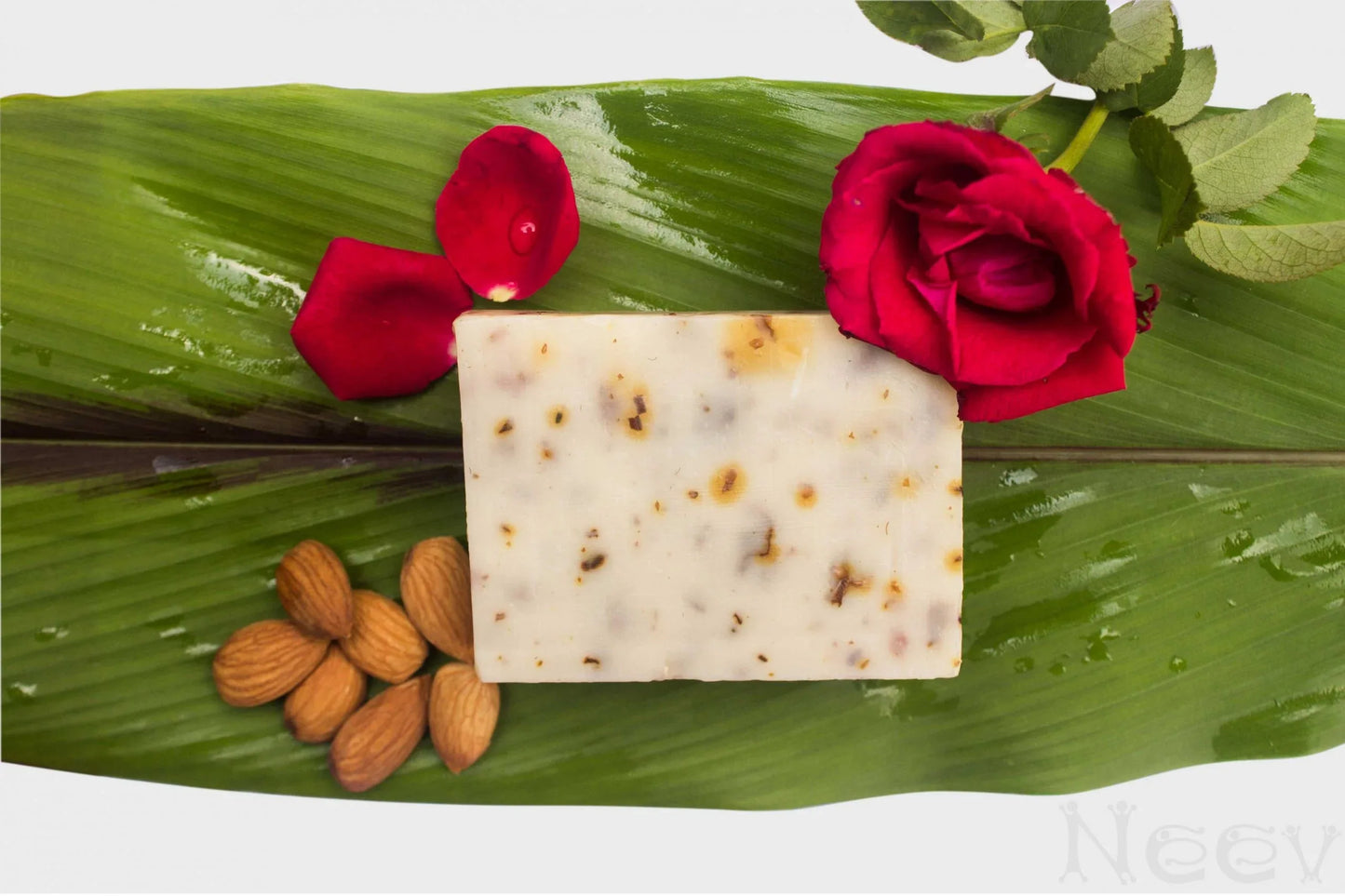Neev Herbal Handmade Soaps Almond Rose Soap - 100g ( Pack of 3 ) - Orgoshops
