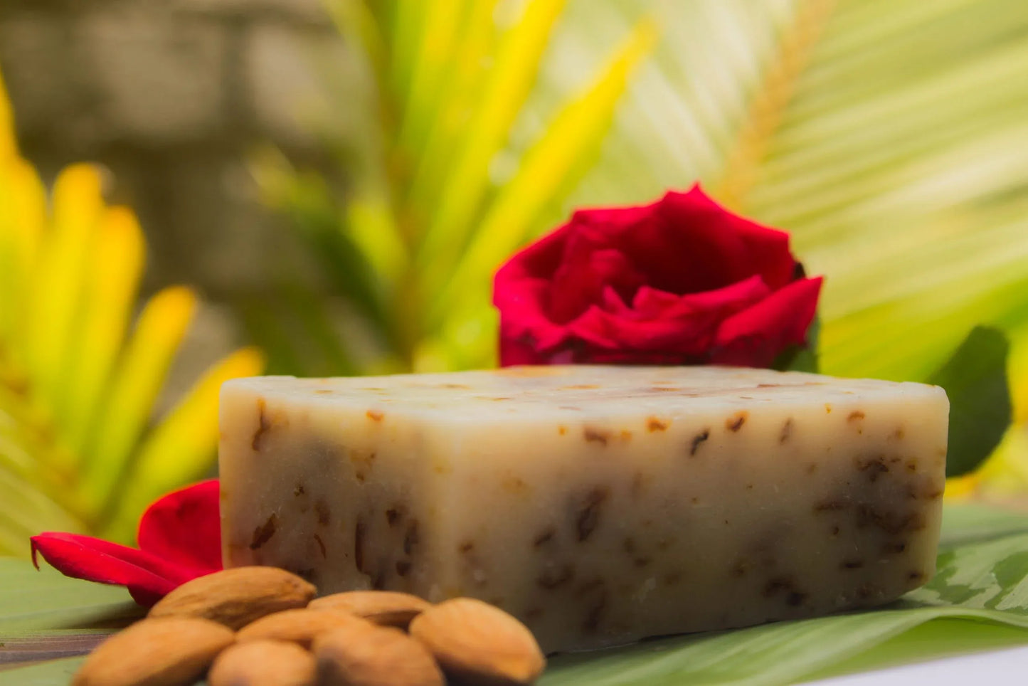 Neev Herbal Handmade Soaps Almond Rose Soap - 75g ( Set of 3 ) - Orgoshops