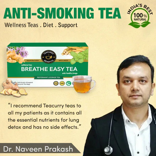 Anti Smoking Tea / Breathe Easy Tea to Quit Smoking and Lung Detox -100g (30 Bags) - Orgoshops