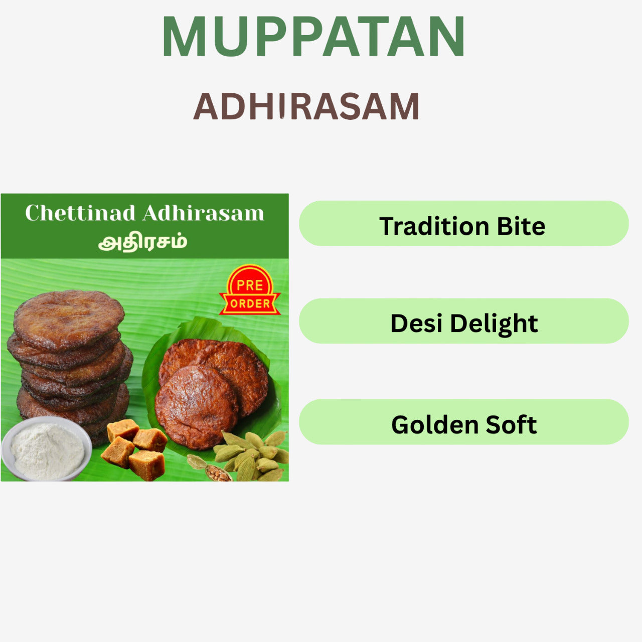 Muppatan Traditional Sweet Adhirasam