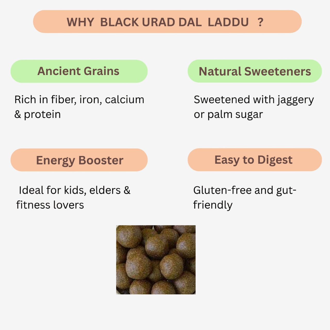 Roohi Black Gram / Karuppu Ulunthu Laddu -150 gram