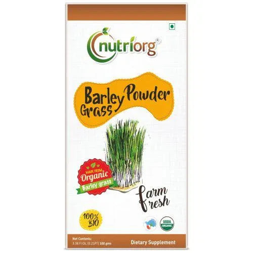 Nutriorg Certified Organic Barley Powder - 100g - Orgoshops