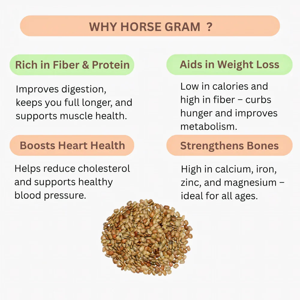 Thaiman Organic Horse Gram / Kudhiravali / Millet - 2 kg - Orgoshops