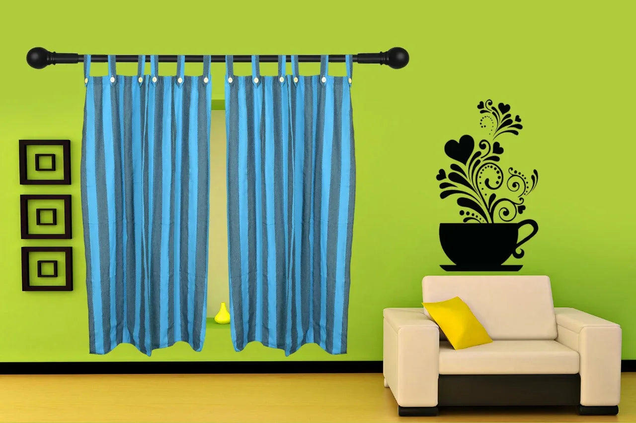 Yuktha Cotton Loop Window Curtain. (2 pieces) - Orgoshops