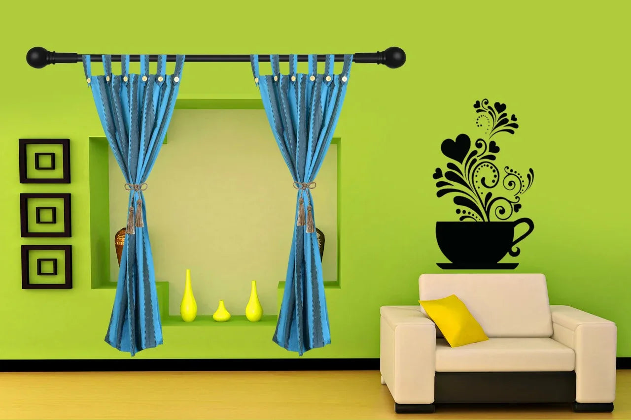 Yuktha Cotton Loop Window Curtain. (2 pieces) - Orgoshops