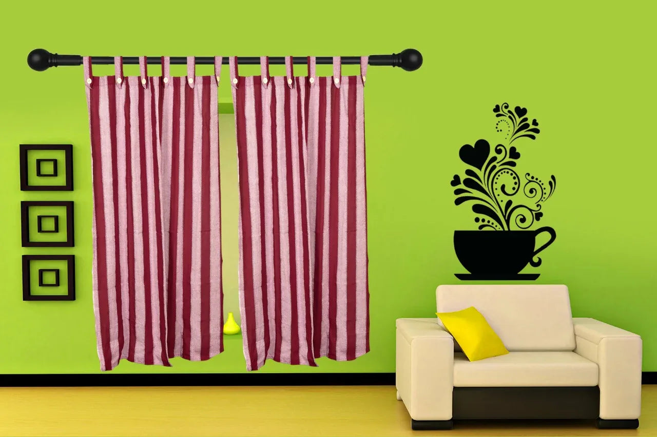 Yuktha Cotton Loop Door Curtain. (2piece) - Orgoshops