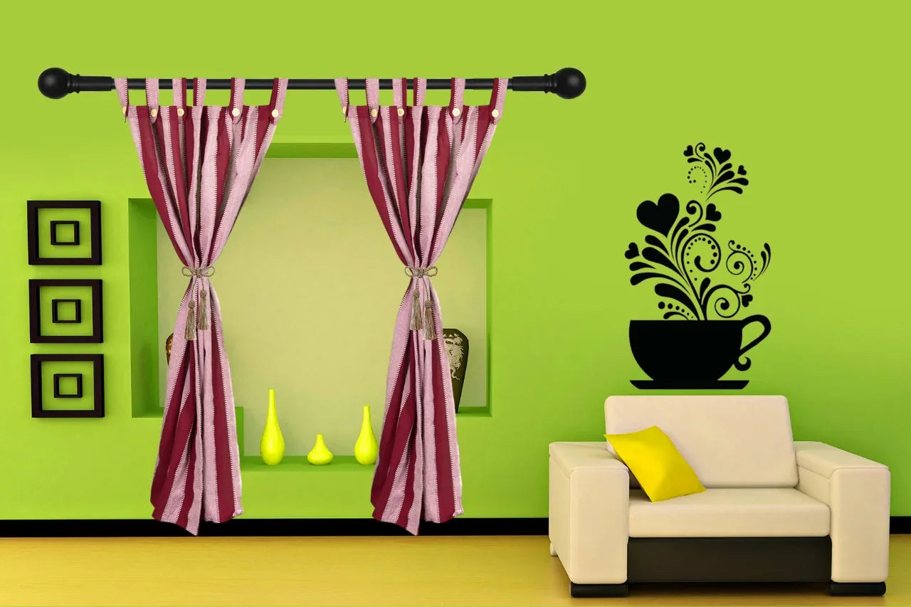 Yuktha Cotton Loop Window Curtain. (2 pieces) - Orgoshops
