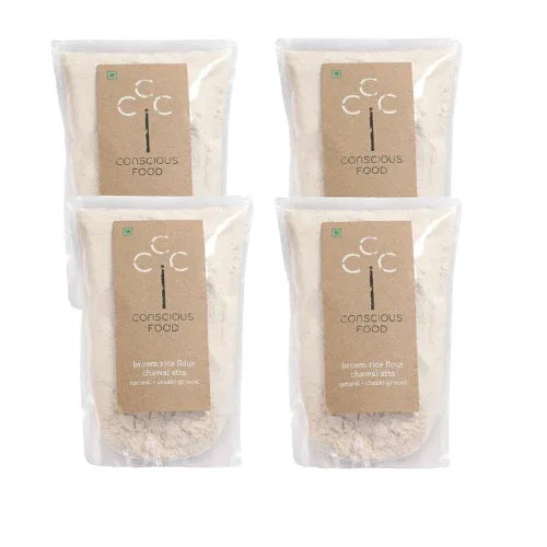 Brown Rice Flour or Bhura Chawal Atta ( Gluten Free Flour ) - 500g - Orgoshops