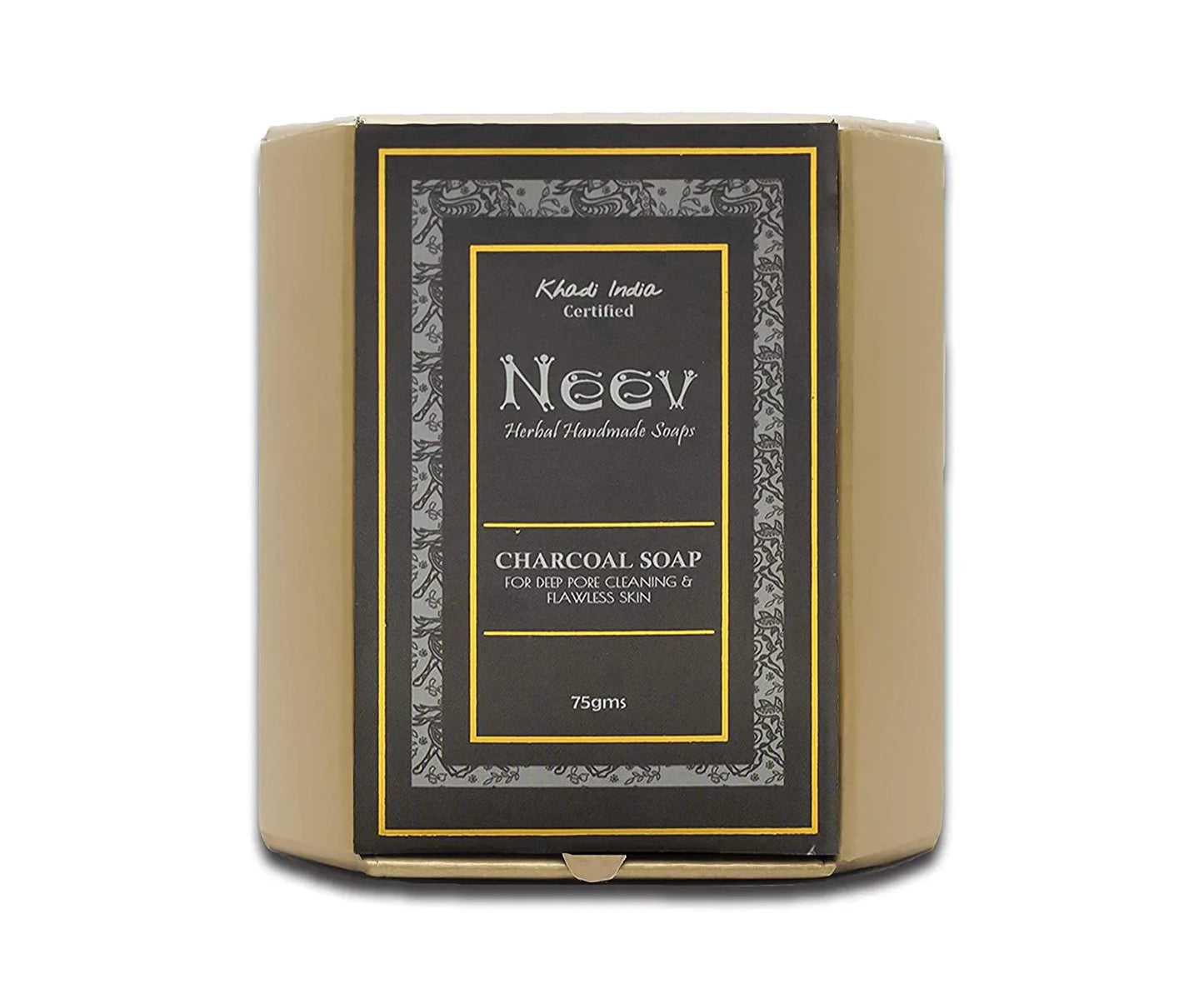 Neev Herbal Handmade Soaps Charcoal Soap - 75g ( Set of 3 ) - Orgoshops