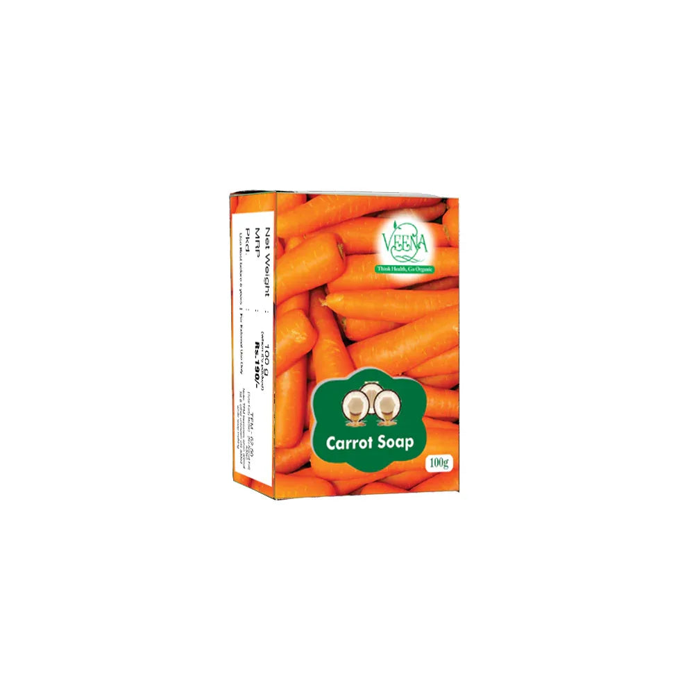 Veena Carrot Soap - 100g - Orgoshops