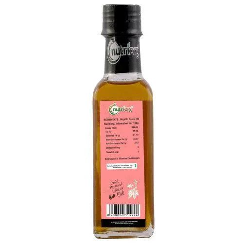 Nutriorgo Certified Organic - Castor Oil 100ml (Pack of 2) - Orgoshops