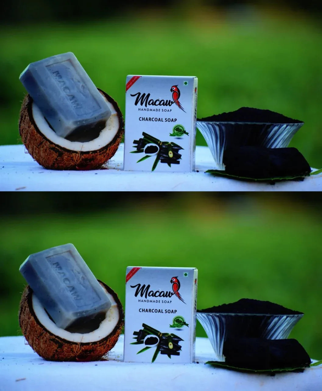 Macaw Herbal Charcoal Soap - 100g (Pack of 2) - Orgoshops