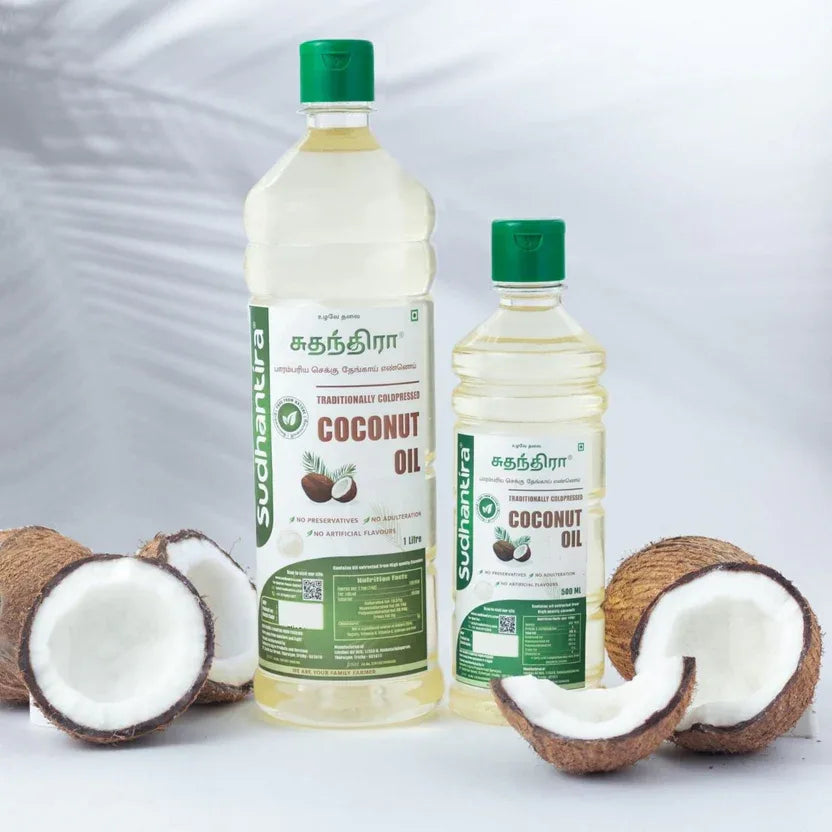 Sudhantira Coconut Oil - 1L - Orgoshops