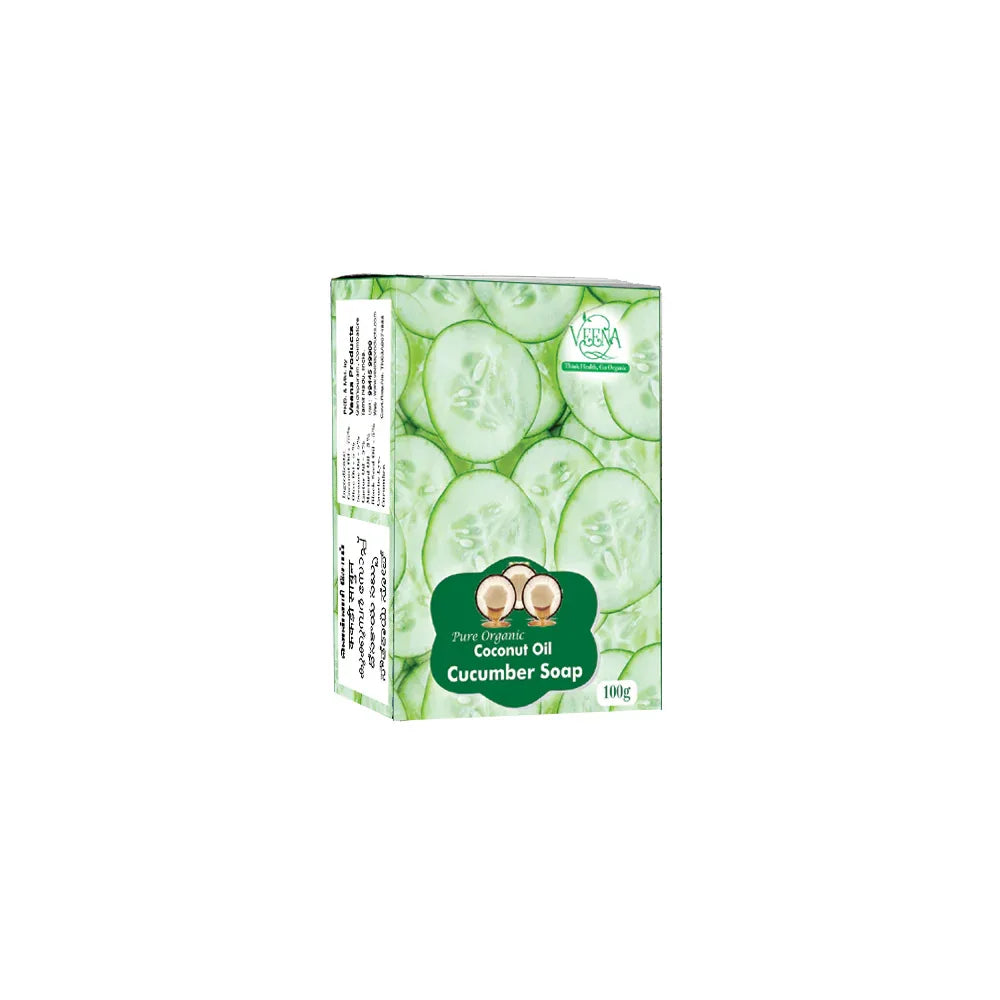 Veena Cucumber Soap - 100g ( Pack of 3 ) - Orgoshops
