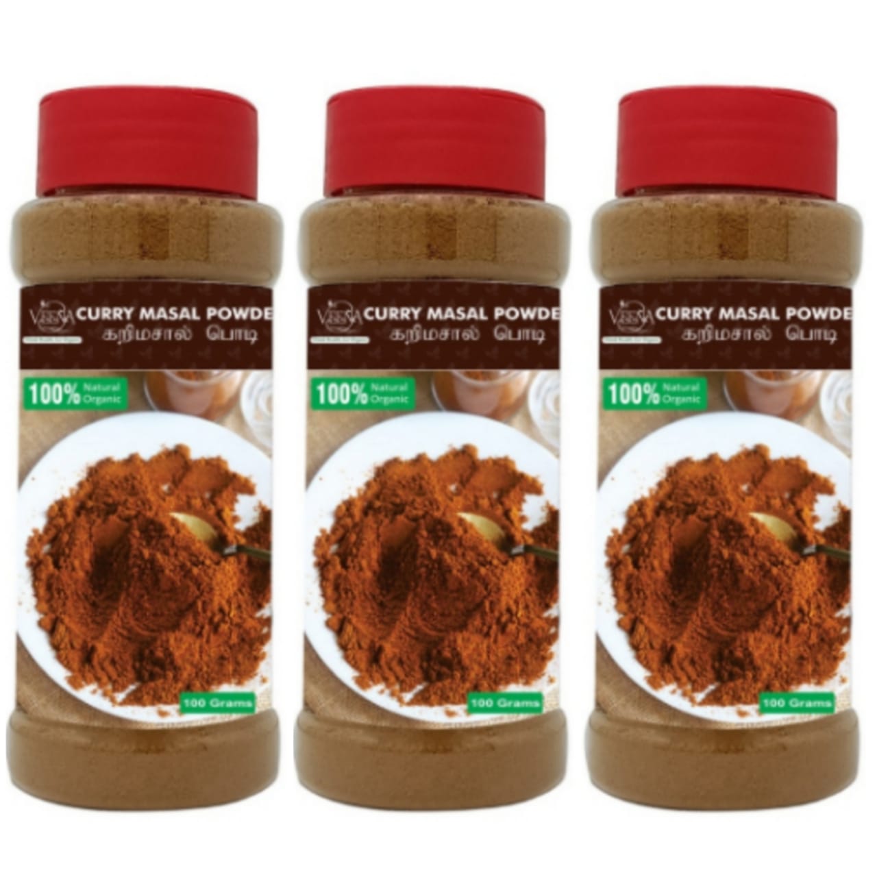 Veena : Products Curry Masala Powder - 100g ( Pack of 3 )