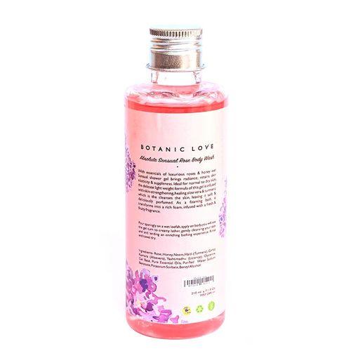 Botanic Love Absolute Sensual Rose Body Wash - 210ml - Orgoshops