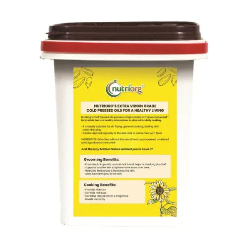 Nutriorgo Certified Organic Sunflower Oil - 5ltr - Orgoshops