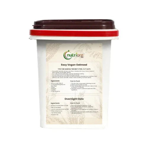 Nutriorg Certified Organic Steelcut Oats - 4kg - Orgoshops