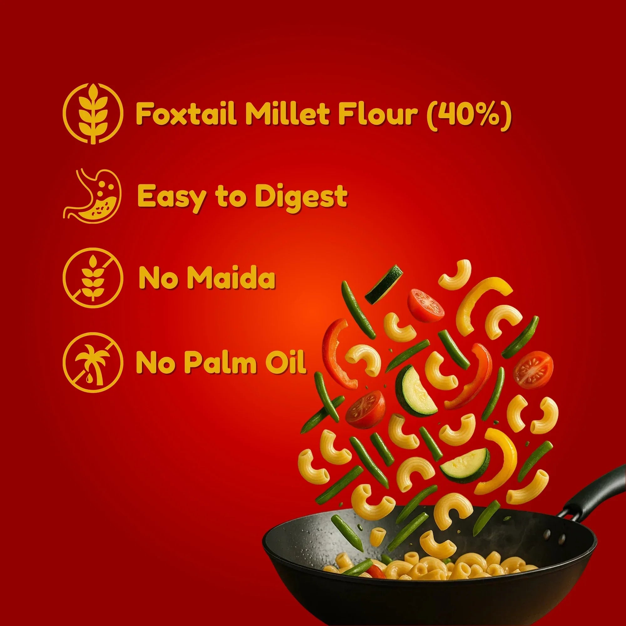 Millet 'n' Minutes Millet Pasta - Foxtail - 180 g (Pack of 2) - Orgoshops