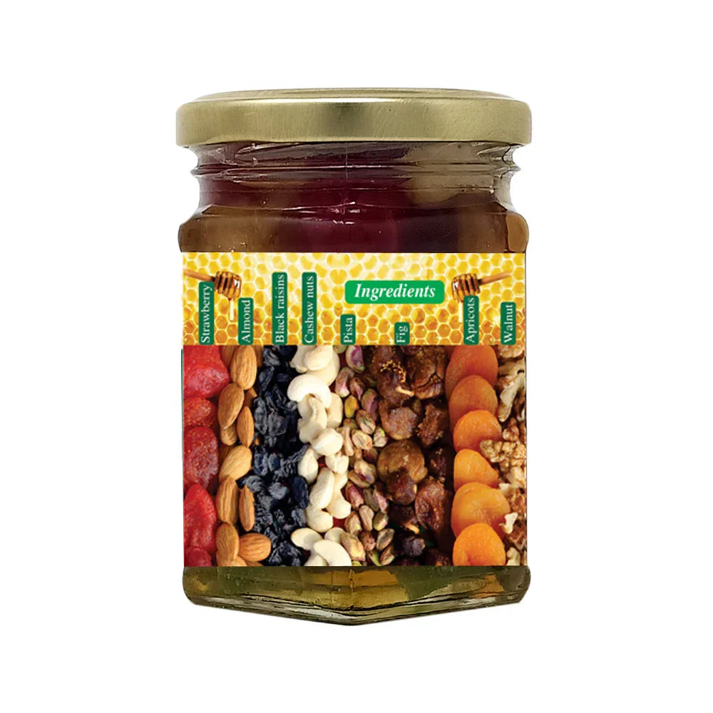 Veena : Products 100 % Natural Organic Honey Based Mixed Dry Fruits - 250 g - Orgoshops