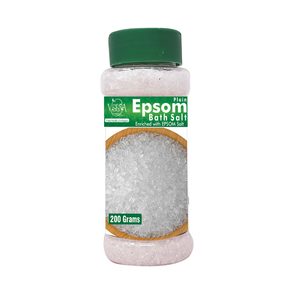 Veena Epsom Bath Salt Plain - 200g ( Pack of 2 )