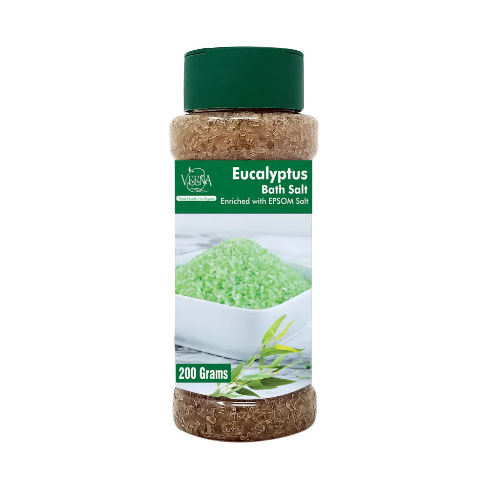 Veena Eucalyptus Epsom Bath Salt - 200g - Orgoshops