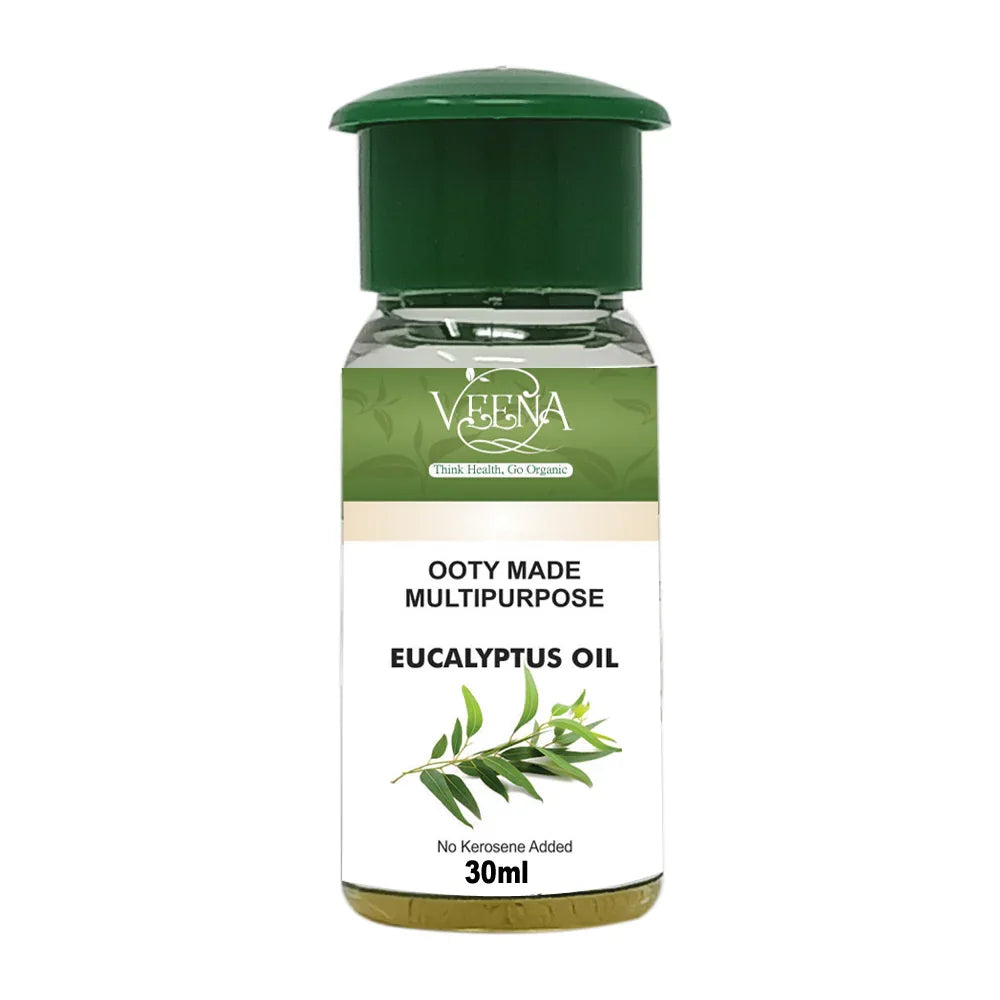 Veena Ooty Made Multipurpose Eucalyptus Oil - 30ml ( Pack of 2 ) - Orgoshops