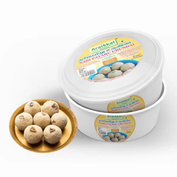 Araikkal Mothbean Laddu / Nari Payaru Urundai - 12 Pcs (300 g, Pack of 2)