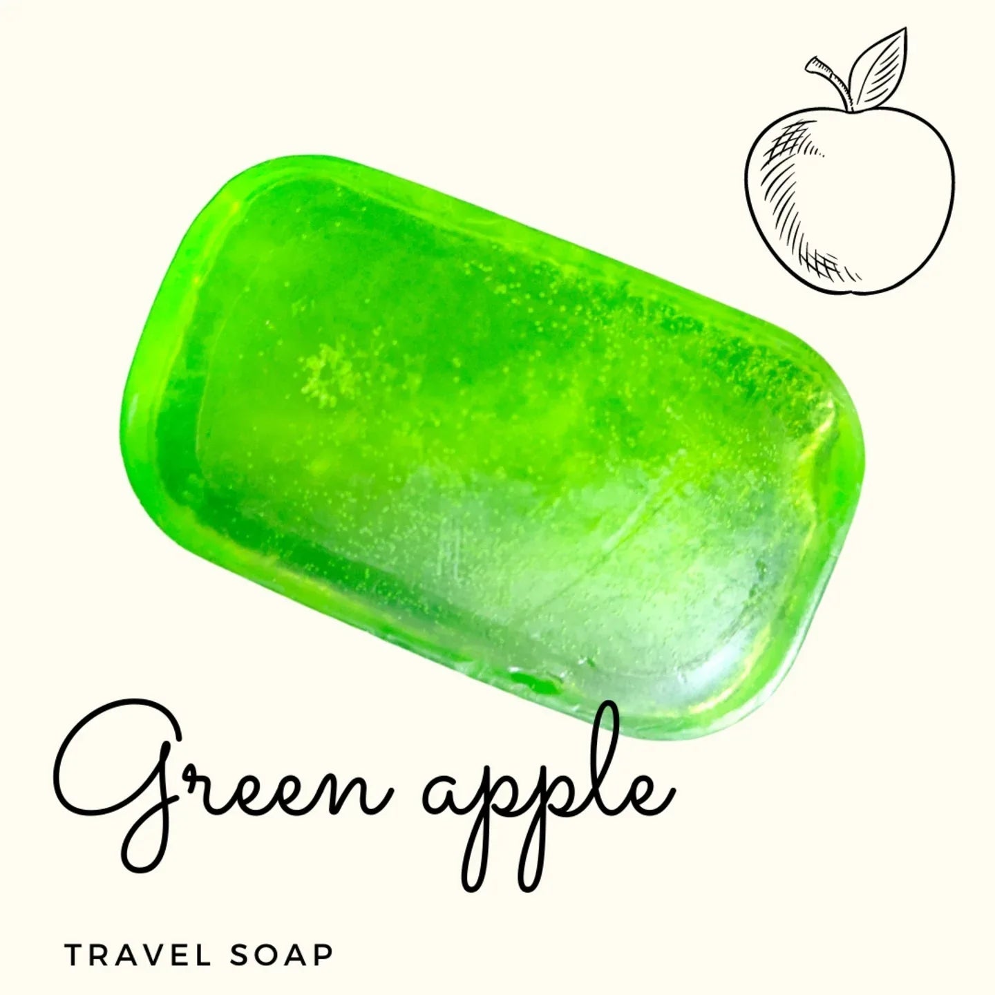 Fuschia - Green Apple Natural Handmade Glycerine Soap-20g(PACK OF 3) - Orgoshops