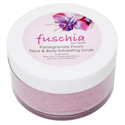 Fuschia - Pomegranate Pearls - Face & Body Exfoliating Scrub -50g - Orgoshops