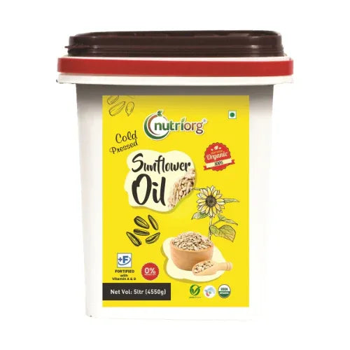 Nutriorgo Certified Organic Sunflower Oil - 5ltr - Orgoshops