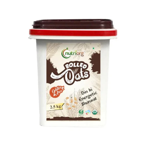 Nutriorg Certified Organic Rolled Oats - 2.5kg - Orgoshops