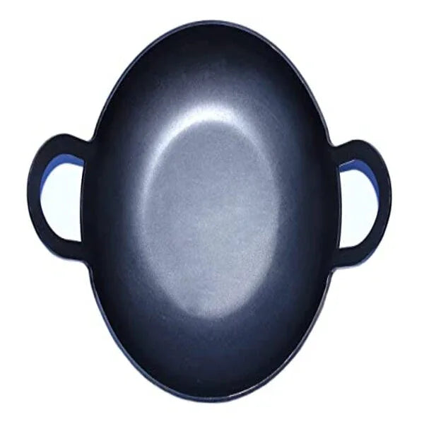 MYNAKSHA Pre Sesoned Iron Mini Kadai Induction Bottom Medium - Orgoshops